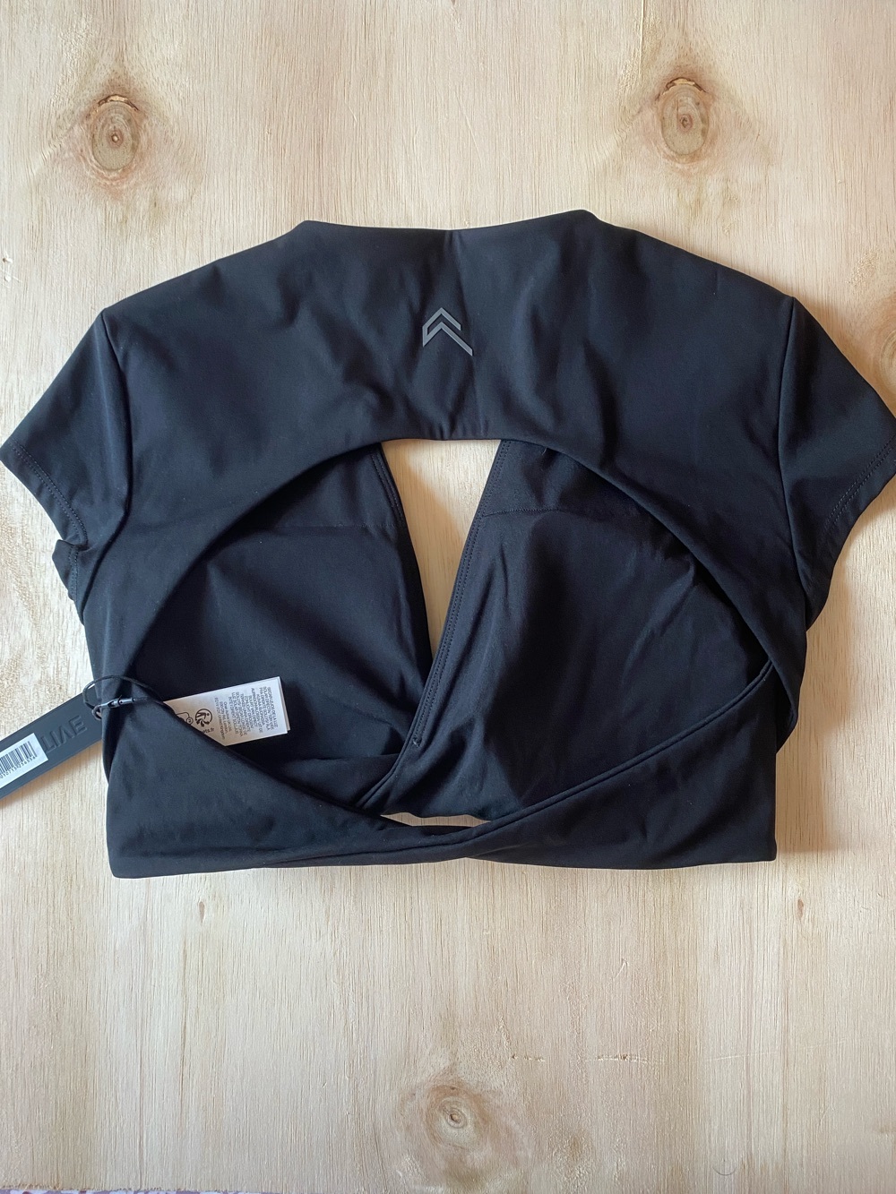 Oner Active Black Unified Wrap Crop Top - Picture 3 of 4